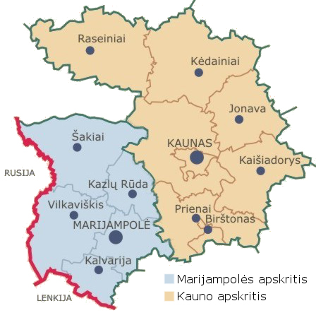 Marijampolės ir Kauno regionai