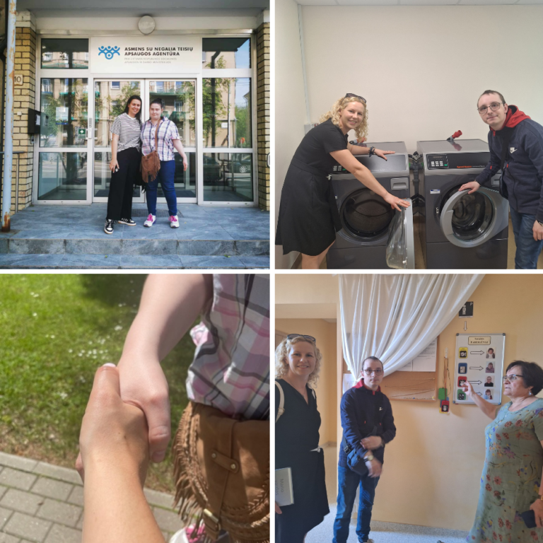 Nuotraukoje vaizduojami DuoDay dalyviai Sandra ir Tadas bei Vilniaus ir Šiaulių regionų ekspertės.