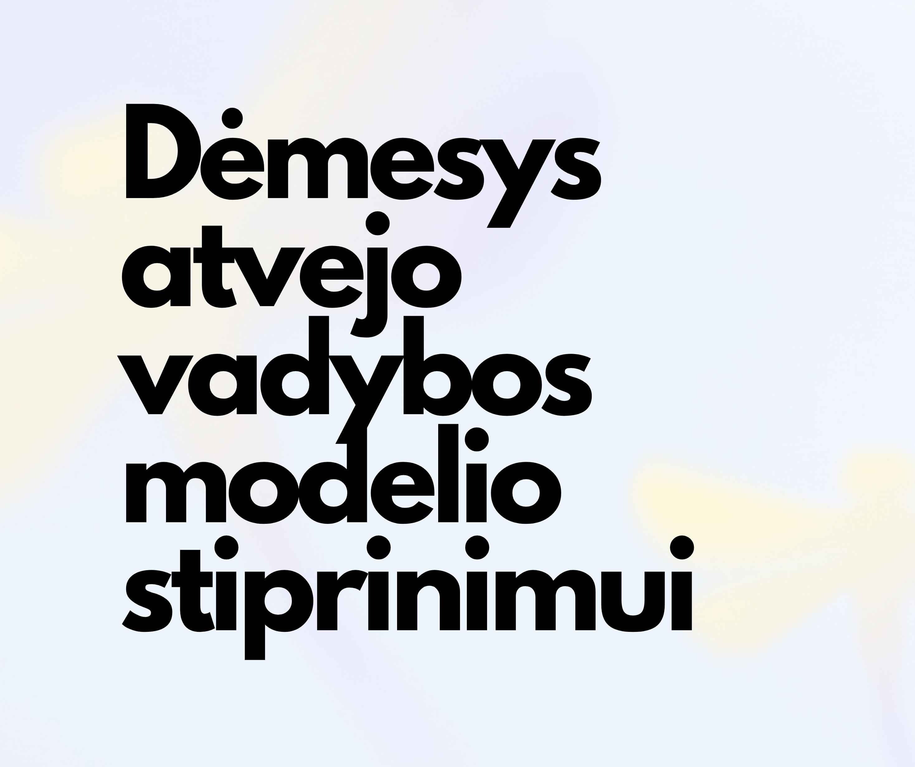 Dėmesys atvejo vadybos modelio stiprinimui